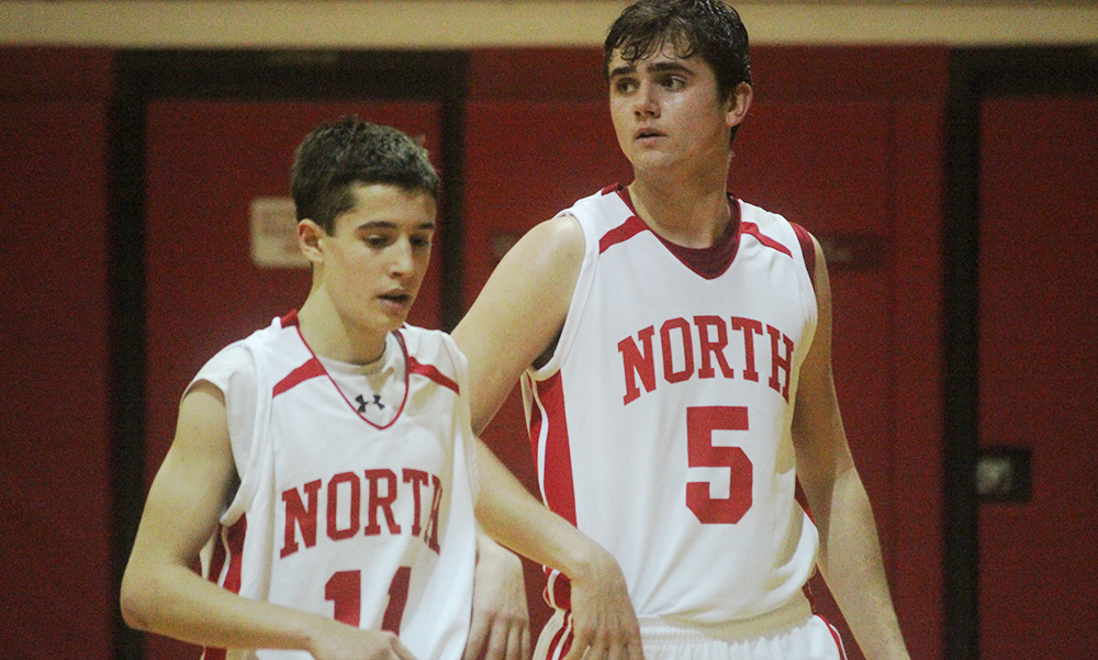 North Attleboro has high hopes for the season with Brent Doherty, Ridge Olsen (5) and many more experienced players back. (Ryan Lanigan.HockomockSports.com)
